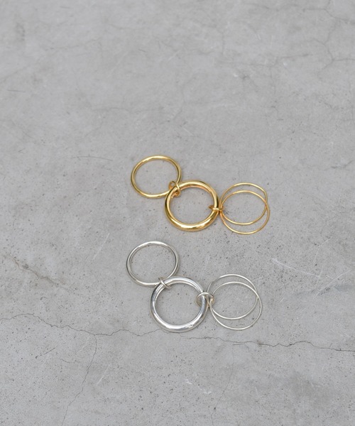 Marient（マリエント）の「2Way Triple Hoop Ring/リング（リング・レディース・シルバー/ゴールド・FREE）」の6枚目の写真
