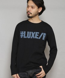 RM/デニム ワッペンロゴ 長袖Tシャツ