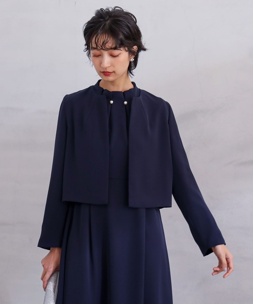 Dorry Doll(ドリードール)の「セレモニータックノーカラージャケット(ノーカラージャケット・レディース・ブラック/ネイビー/ブルーグレー/ベージュ・M)」の10枚目の写真