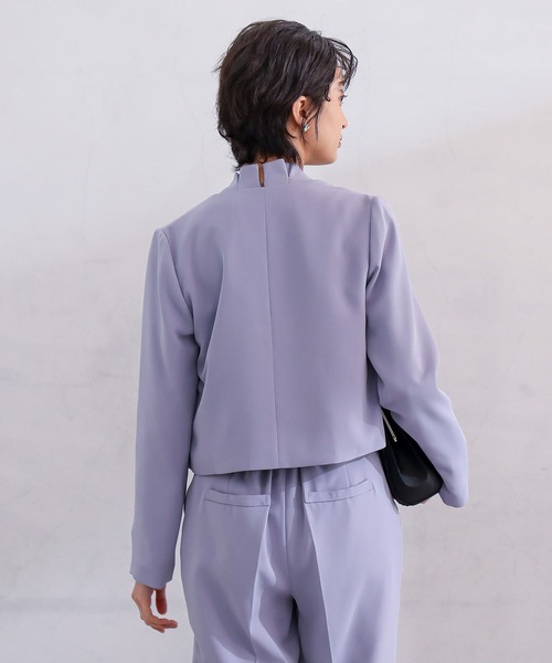 Dorry Doll(ドリードール)の「セレモニータックノーカラージャケット(ノーカラージャケット・レディース・ブラック/ネイビー/ブルーグレー/ベージュ・M)」の20枚目の写真