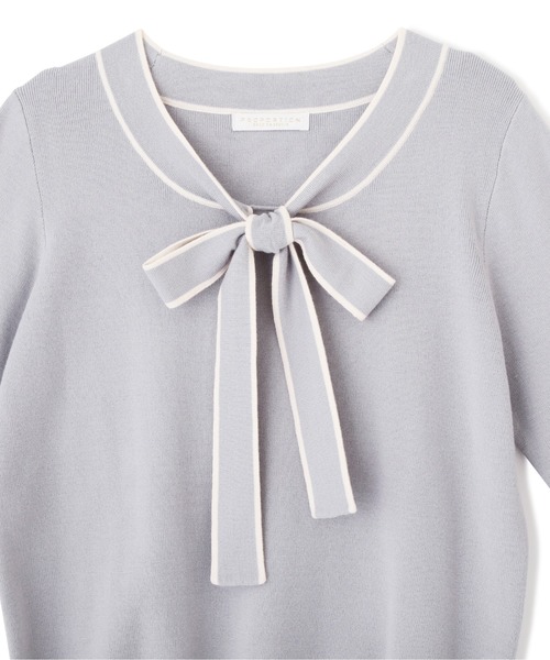 PROPORTION BODY DRESSING（プロポーションボディドレッシング）の「リボンバイカラーニット / 1212170106（ニット/セーター・レディース・ブラック/オフホワイト/ブルー・SMALL/MEDIUM）」の16枚目の写真