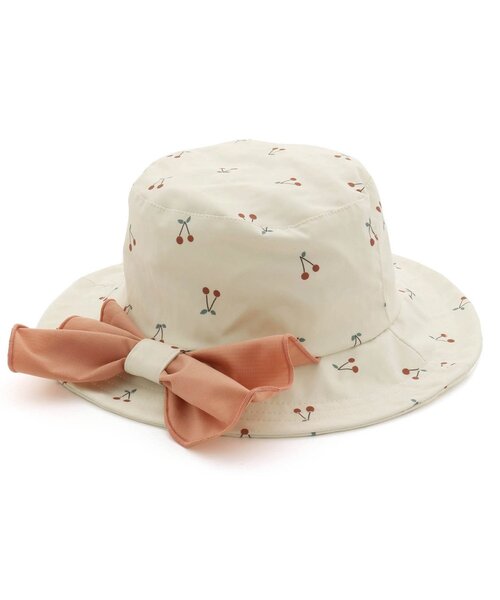 Ampersand（アンパサンド）の「2WAYリボンデザインアウトドアハット（ハット・キッズ・ベージュ/ピンク/アイボリー・48/50/52/54/56）」の2枚目の写真