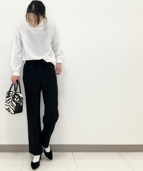 DRESKIP（ドレスキップ）の「◆裏起毛ベルト付ワイドパンツ（その他パンツ・レディース・ブラック/サンドベージュ/グレー系1・02/03/04）」の11枚目の写真