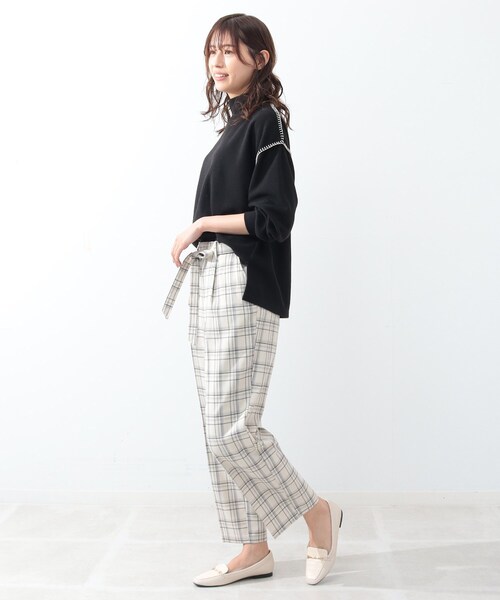 DRESKIP（ドレスキップ）の「◆裏起毛ベルト付ワイドパンツ（その他パンツ・レディース・ブラック/サンドベージュ/グレー系1・02/03/04）」の20枚目の写真