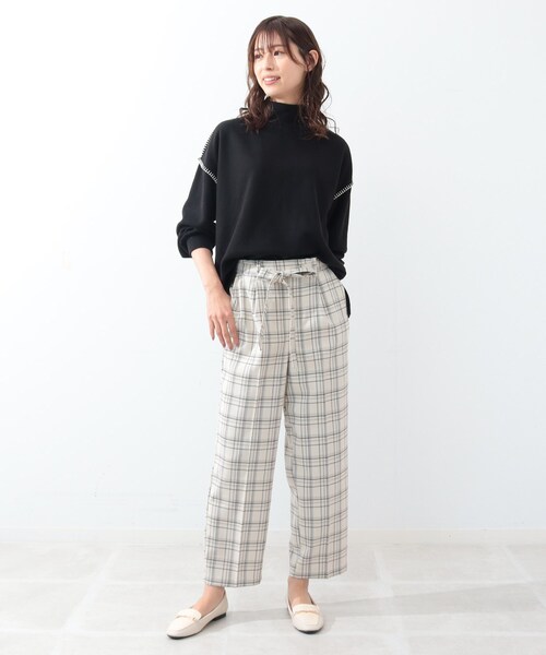 DRESKIP（ドレスキップ）の「◆裏起毛ベルト付ワイドパンツ（その他パンツ・レディース・ブラック/サンドベージュ/グレー系1・02/03/04）」の14枚目の写真