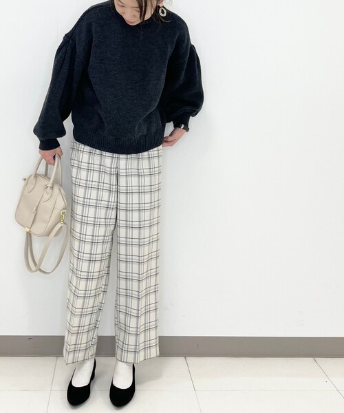 DRESKIP（ドレスキップ）の「◆裏起毛ベルト付ワイドパンツ（その他パンツ・レディース・ブラック/サンドベージュ/グレー系1・02/03/04）」の12枚目の写真