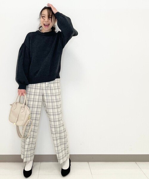 DRESKIP（ドレスキップ）の「◆裏起毛ベルト付ワイドパンツ（その他パンツ・レディース・ブラック/サンドベージュ/グレー系1・02/03/04）」の10枚目の写真