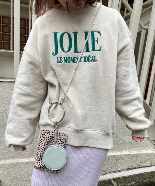 one after another NICE CLAUP（ワンアフターアナザーナイスクラップ）の「ビックシルエットロゴ刺繍スウェット（スウェット・レディース・グレー/オートミール/オフホワイト・FREE）」の12枚目の写真