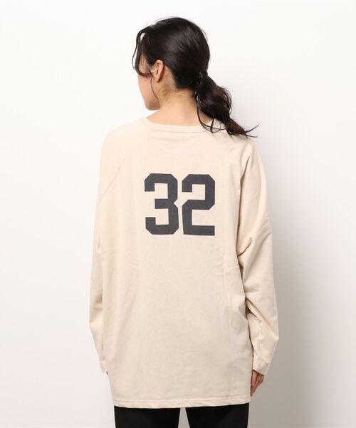 Right-on(ライトオン)の「【HONEYSUCKLE ROSE】ラグランプリントロンT(Tシャツ/カットソー・レディース・グレー×ホワイト/グリーン/ベージュ/ダークグレー・M/L)」の6枚目の写真