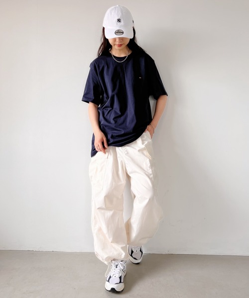 TOMMY HILFIGER（トミーヒルフィガー）の「TOMMY HILFIGER(トミーヒルフィガー) / Core Flag Tee フラッグロゴ刺繍 半袖 Tシャツ（Tシャツ/カットソー・レディース・ホワイト/ブラック/ネイビー/グレー・S/M/L）」の18枚目の写真