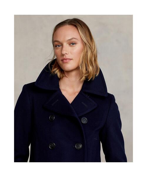POLO RALPH LAUREN（ポロ ラルフ ローレン）の「ウールカシミヤブレンド ピーコート（ピーコート・レディース・ネイビー系1・2/0/4/8/6）」の6枚目の写真