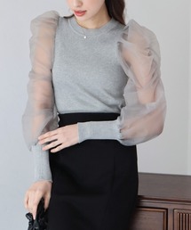 BLUEEAST | シースルースリーブニット(ニット/セーター)