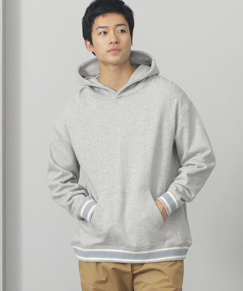 BEAMS HEART(ビームスハート)の「BEAMS HEART / リブ ボーダー パーカ(スウェット・メンズ・ダークグリーン/グレー・SMALL/LARGE/MEDIUM)」の11枚目の写真