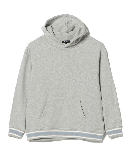 BEAMS HEART(ビームスハート)の「BEAMS HEART / リブ ボーダー パーカ(スウェット・メンズ・ダークグリーン/グレー・SMALL/LARGE/MEDIUM)」の6枚目の写真