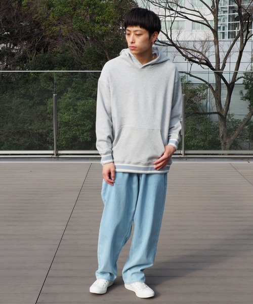 BEAMS HEART(ビームスハート)の「BEAMS HEART / リブ ボーダー パーカ(スウェット・メンズ・ダークグリーン/グレー・SMALL/LARGE/MEDIUM)」の15枚目の写真