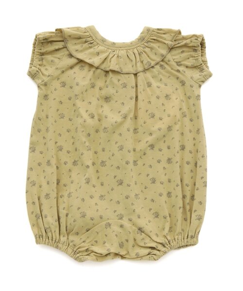 Ampersand(アンパサンド)の「premier 花柄フリル衿バルーンロンパース(ロンパース・キッズ・クリーム/オフホワイト/ピンク・60/70/80)」の4枚目の写真