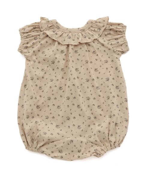 Ampersand(アンパサンド)の「premier 花柄フリル衿バルーンロンパース(ロンパース・キッズ・クリーム/オフホワイト/ピンク・60/70/80)」の5枚目の写真