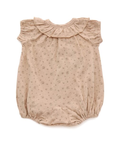 Ampersand(アンパサンド)の「premier 花柄フリル衿バルーンロンパース(ロンパース・キッズ・クリーム/オフホワイト/ピンク・60/70/80)」の6枚目の写真