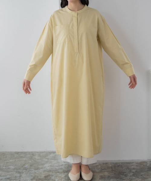 Pierrot（ピエロ）の「ロングシャツワンピース（シャツワンピース・レディース・オフホワイト/グレイッシュベージュ/イエロー・M/L）」の17枚目の写真