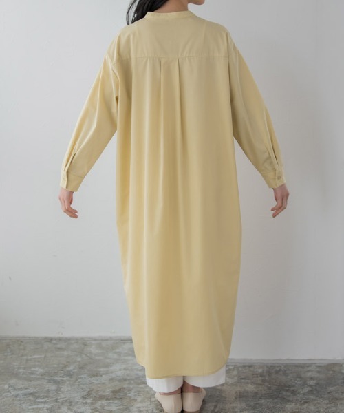 Pierrot（ピエロ）の「ロングシャツワンピース（シャツワンピース・レディース・オフホワイト/グレイッシュベージュ/イエロー・M/L）」の10枚目の写真