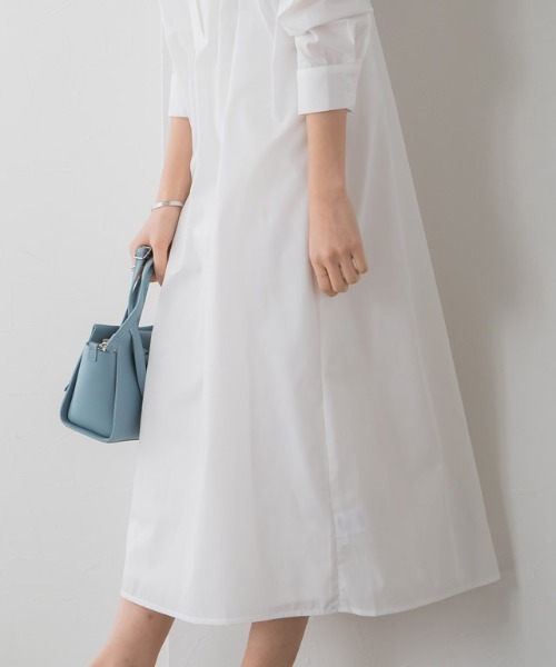 Pierrot（ピエロ）の「ロングシャツワンピース（シャツワンピース・レディース・オフホワイト/グレイッシュベージュ/イエロー・M/L）」の19枚目の写真