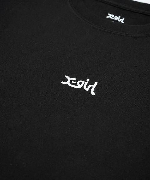 X-girl（エックスガール）の「MILLS LOGO S/S TEE /ミルズロゴ　Tシャツ（Tシャツ/カットソー・レディース・ライトパープル/ブラック/ホワイト/ライトブルー・L/S/M/XL）」の6枚目の写真