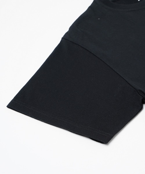 X-girl（エックスガール）の「MILLS LOGO S/S TEE /ミルズロゴ　Tシャツ（Tシャツ/カットソー・レディース・ライトパープル/ブラック/ホワイト/ライトブルー・L/S/M/XL）」の7枚目の写真