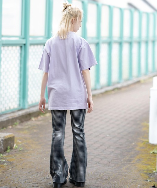 X-girl（エックスガール）の「MILLS LOGO S/S TEE /ミルズロゴ　Tシャツ（Tシャツ/カットソー・レディース・ライトパープル/ブラック/ホワイト/ライトブルー・L/S/M/XL）」の13枚目の写真