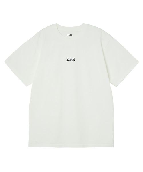 X-girl（エックスガール）の「MILLS LOGO S/S TEE /ミルズロゴ　Tシャツ（Tシャツ/カットソー・レディース・ライトパープル/ブラック/ホワイト/ライトブルー・L/S/M/XL）」の18枚目の写真