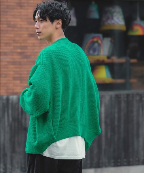 improves（インプローブス）の「【improves】ハイバルキー 総片畔 オーバーサイズ Vネック カーディガン（カーディガン/ボレロ・メンズ・ブラック/ベージュ/ブラウン/イエロー/ブルー/グリーン/レッド/ホワイト/ラベンダー/マスタード/ライトグリーン・MEDIUM/LARGE）」の22枚目の写真