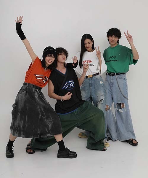 MASONPRINCE(メイソンプリンス)の「オーバーサイズヴィンテージ加工ブランドロゴダメージTシャツ TEE DT3110 【MASONPRINCE】(Tシャツ/カットソー・メンズ・グリーン/グレー/ホワイト/ブラック・S/M/L)」の10枚目の写真