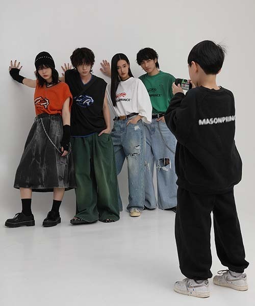 MASONPRINCE(メイソンプリンス)の「オーバーサイズヴィンテージ加工ブランドロゴダメージTシャツ TEE DT3110 【MASONPRINCE】(Tシャツ/カットソー・メンズ・グリーン/グレー/ホワイト/ブラック・S/M/L)」の11枚目の写真