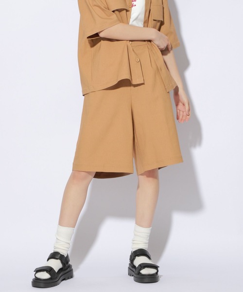 PBLIM(ページボーイリム)の「【PAGEBOYLIM】スーパーストレッチハーフパンツ(その他パンツ・レディース・ブラック/ベージュ・MEDIUM/LARGE)」の1枚目の写真