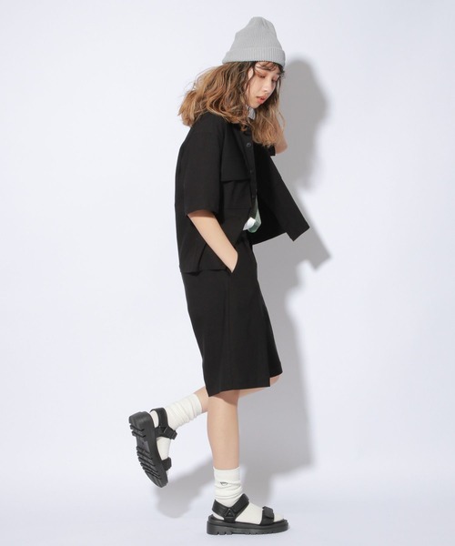 PBLIM(ページボーイリム)の「【PAGEBOYLIM】スーパーストレッチハーフパンツ(その他パンツ・レディース・ブラック/ベージュ・MEDIUM/LARGE)」の7枚目の写真