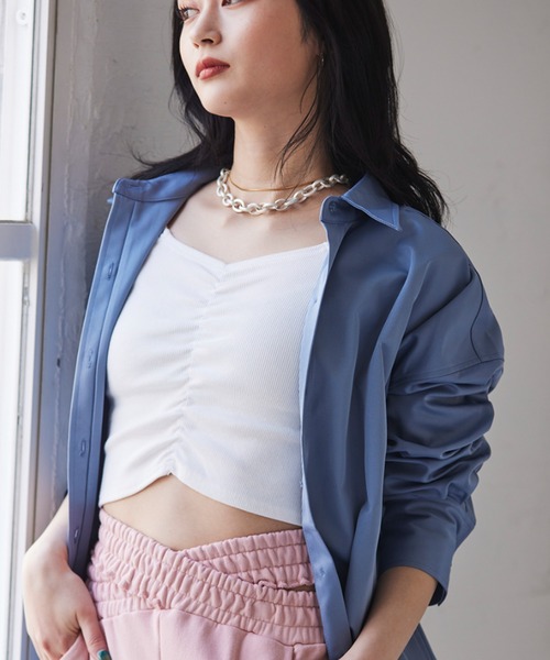 FIG&VIPER（フィグアンドバイパー）の「リブオフショルTOP（Tシャツ/カットソー・レディース・ホワイト/ブラック/ベージュ・FREE）」の9枚目の写真