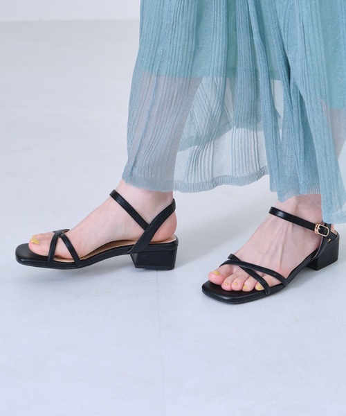 WA ORiental TRaffic(ダブルエーオリエンタルトラフィック)の「ナロークロスストラップサンダル/22202(サンダル・レディース・イエロー/ブラック/ベージュ・L/LL/S/M/SS/3L)」の9枚目の写真