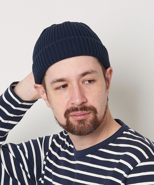 Mighty Shine（マイティシャイン）の「Fisherman Roll Knit Cap（ニットキャップ/ビーニー・メンズ・カーキ/ブラウン/オレンジ/ブラック/ネイビー・FREE）」の4枚目の写真