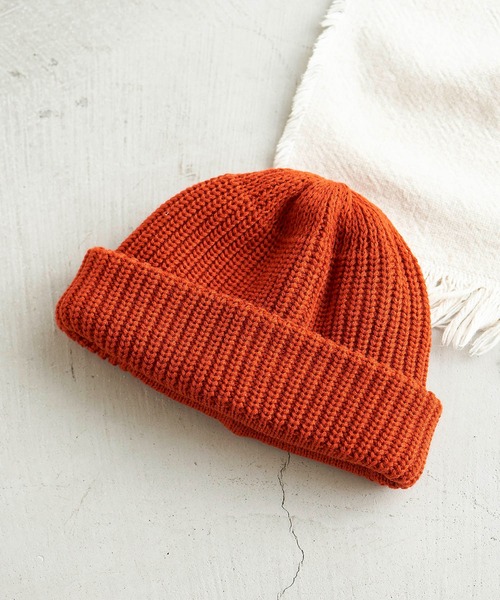 Mighty Shine（マイティシャイン）の「Fisherman Roll Knit Cap（ニットキャップ/ビーニー・メンズ・カーキ/ブラウン/オレンジ/ブラック/ネイビー・FREE）」の10枚目の写真