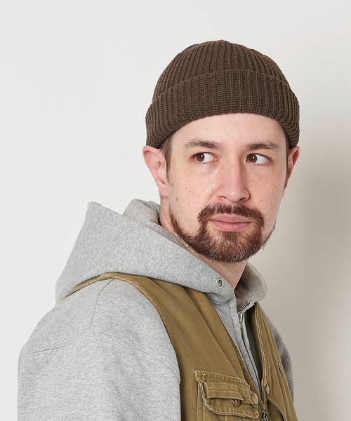 Mighty Shine（マイティシャイン）の「Fisherman Roll Knit Cap（ニットキャップ/ビーニー・メンズ・カーキ/ブラウン/オレンジ/ブラック/ネイビー・FREE）」の8枚目の写真