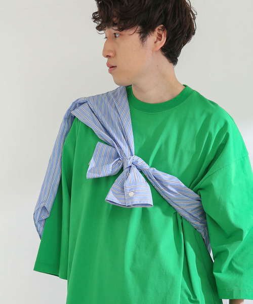 SENSE OF PLACE by URBAN RESEARCH(センスオブプレイスバイアーバンリサーチ)の「スムースシルケットエクストラルーズTシャツ(Tシャツ/カットソー・メンズ・ミント/グリーン/アイボリー/ブラック/ホワイト・ONE)」の21枚目の写真