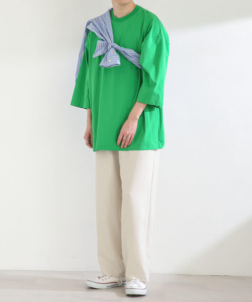 SENSE OF PLACE by URBAN RESEARCH(センスオブプレイスバイアーバンリサーチ)の「スムースシルケットエクストラルーズTシャツ(Tシャツ/カットソー・メンズ・ミント/グリーン/アイボリー/ブラック/ホワイト・ONE)」の20枚目の写真