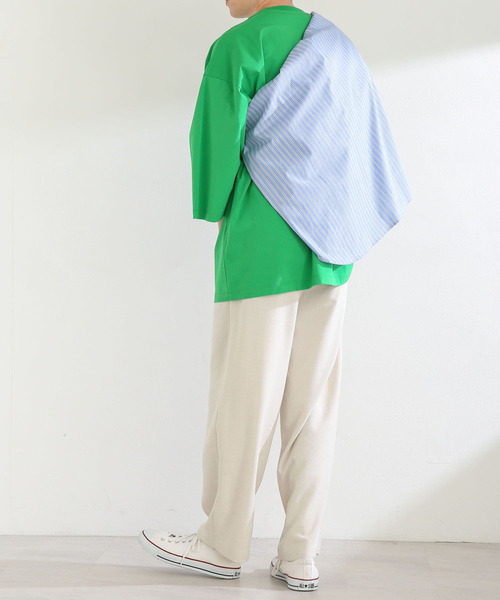 SENSE OF PLACE by URBAN RESEARCH(センスオブプレイスバイアーバンリサーチ)の「スムースシルケットエクストラルーズTシャツ(Tシャツ/カットソー・メンズ・ミント/グリーン/アイボリー/ブラック/ホワイト・ONE)」の17枚目の写真