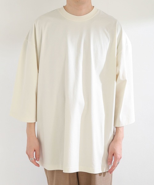 SENSE OF PLACE by URBAN RESEARCH(センスオブプレイスバイアーバンリサーチ)の「スムースシルケットエクストラルーズTシャツ(Tシャツ/カットソー・メンズ・ミント/グリーン/アイボリー/ブラック/ホワイト・ONE)」の16枚目の写真