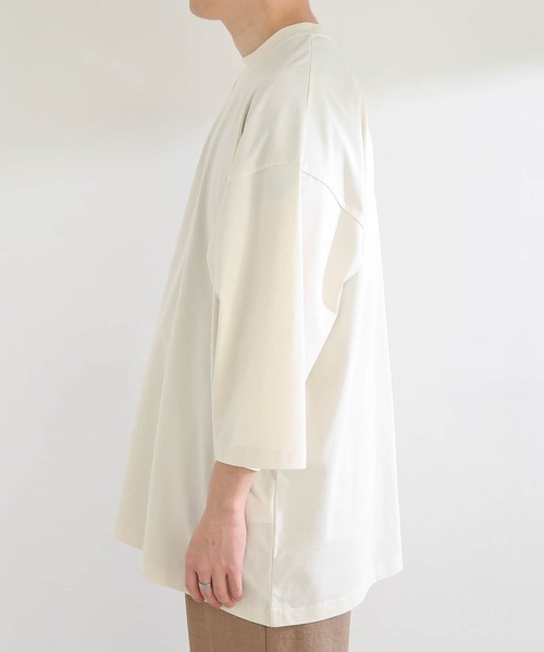 SENSE OF PLACE by URBAN RESEARCH(センスオブプレイスバイアーバンリサーチ)の「スムースシルケットエクストラルーズTシャツ(Tシャツ/カットソー・メンズ・ミント/グリーン/アイボリー/ブラック/ホワイト・ONE)」の15枚目の写真