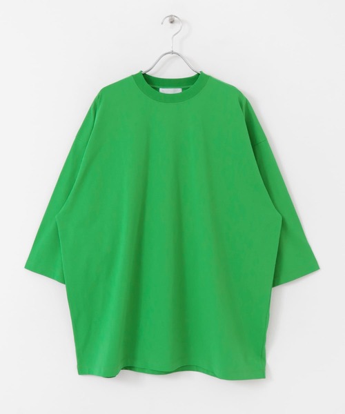 SENSE OF PLACE by URBAN RESEARCH(センスオブプレイスバイアーバンリサーチ)の「スムースシルケットエクストラルーズTシャツ(Tシャツ/カットソー・メンズ・ミント/グリーン/アイボリー/ブラック/ホワイト・ONE)」の7枚目の写真