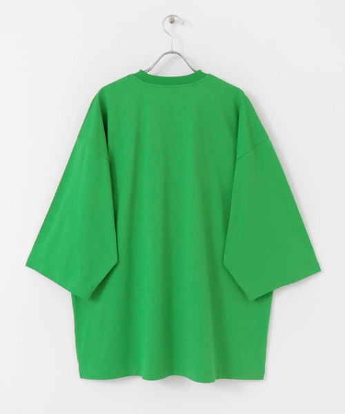 SENSE OF PLACE by URBAN RESEARCH(センスオブプレイスバイアーバンリサーチ)の「スムースシルケットエクストラルーズTシャツ(Tシャツ/カットソー・メンズ・ミント/グリーン/アイボリー/ブラック/ホワイト・ONE)」の6枚目の写真