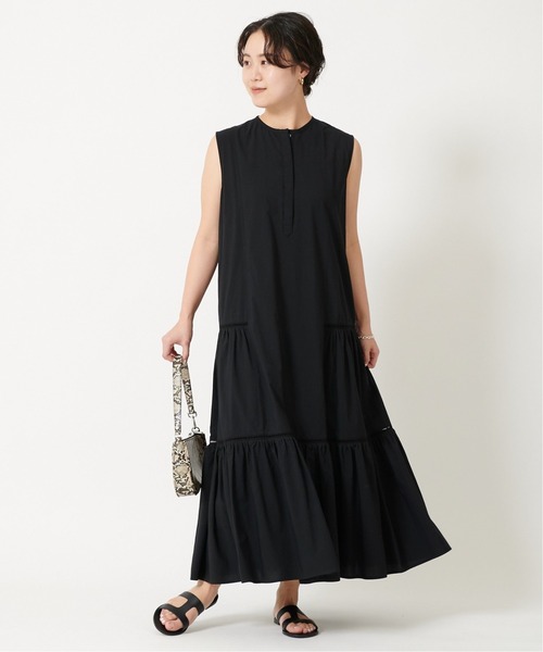 U by SPICK&SPAN(ユーバイスピックアンドスパン)の「はしごレースノースリーブティアードドレス(ワンピース・レディース・ホワイト/ブラック・FREE)」の10枚目の写真