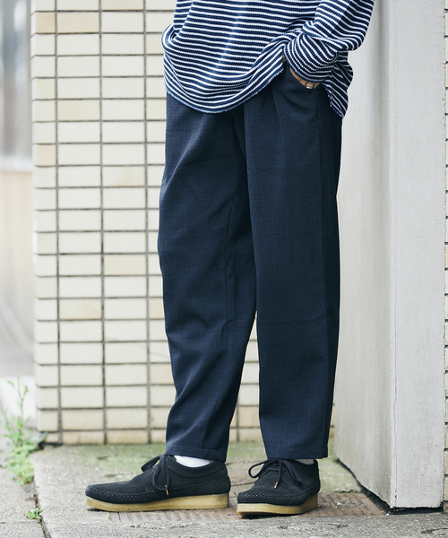 JOURNAL STANDARD relume(ジャーナルスタンダード レリューム)の「TEC CANVAS ワイドイージーパンツ(スラックス・メンズ・ブラック/ネイビー/ブラウン/オフホワイト・MEDIUM/LARGE)」の6枚目の写真
