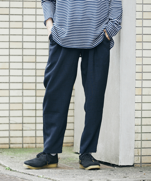 JOURNAL STANDARD relume(ジャーナルスタンダード レリューム)の「TEC CANVAS ワイドイージーパンツ(スラックス・メンズ・ブラック/ネイビー/ブラウン/オフホワイト・MEDIUM/LARGE)」の7枚目の写真