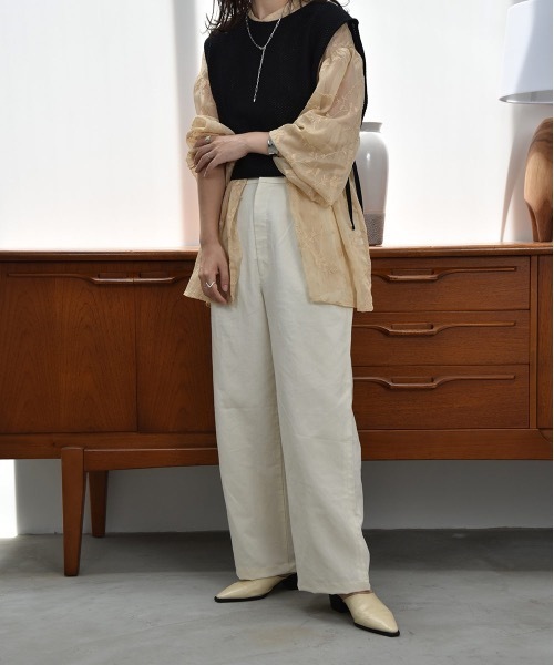 シャツ+ブラウス(長袖+七分) flower embroidery blouse i_am I_am（アイアム）の「flower embroidery blouse（シャツ